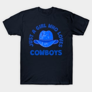 Blue Cowboy Hat Funny Western Quotes T-Shirt